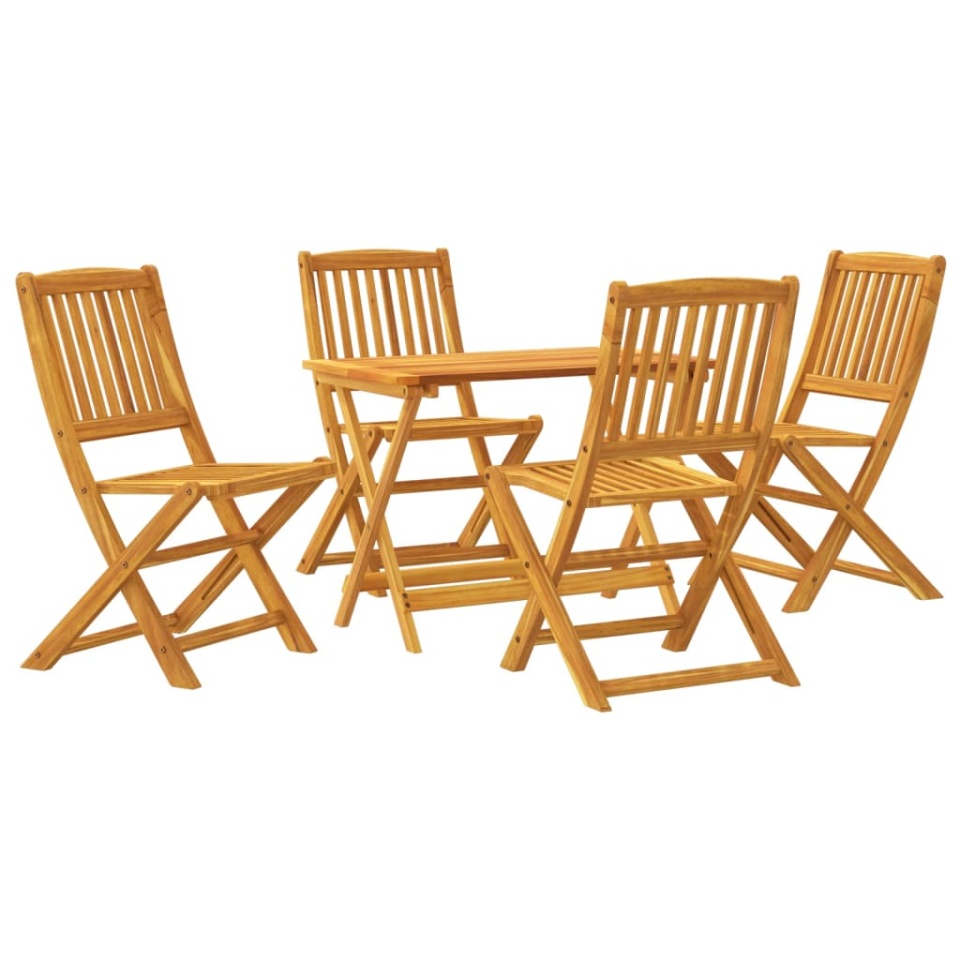 Set mobilier de grădină pliabil, 5 piese, lemn masiv de acacia - 1 | YEO