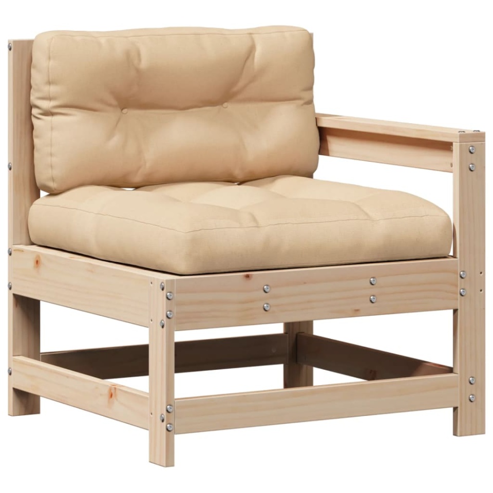 Set mobilier grădină cu perne, 3 piese, lemn masiv de pin - 3 | YEO