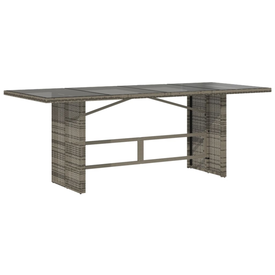 Set mobilier grădină cu perne, 9 piese, gri, poliratan - 3 | YEO