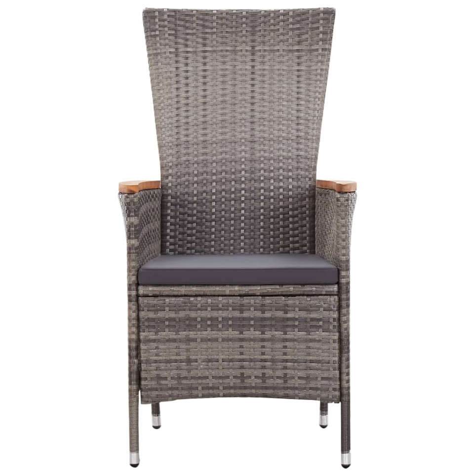 Set mobilier pentru grădină, cu perne, 5 piese, gri - 3 | YEO