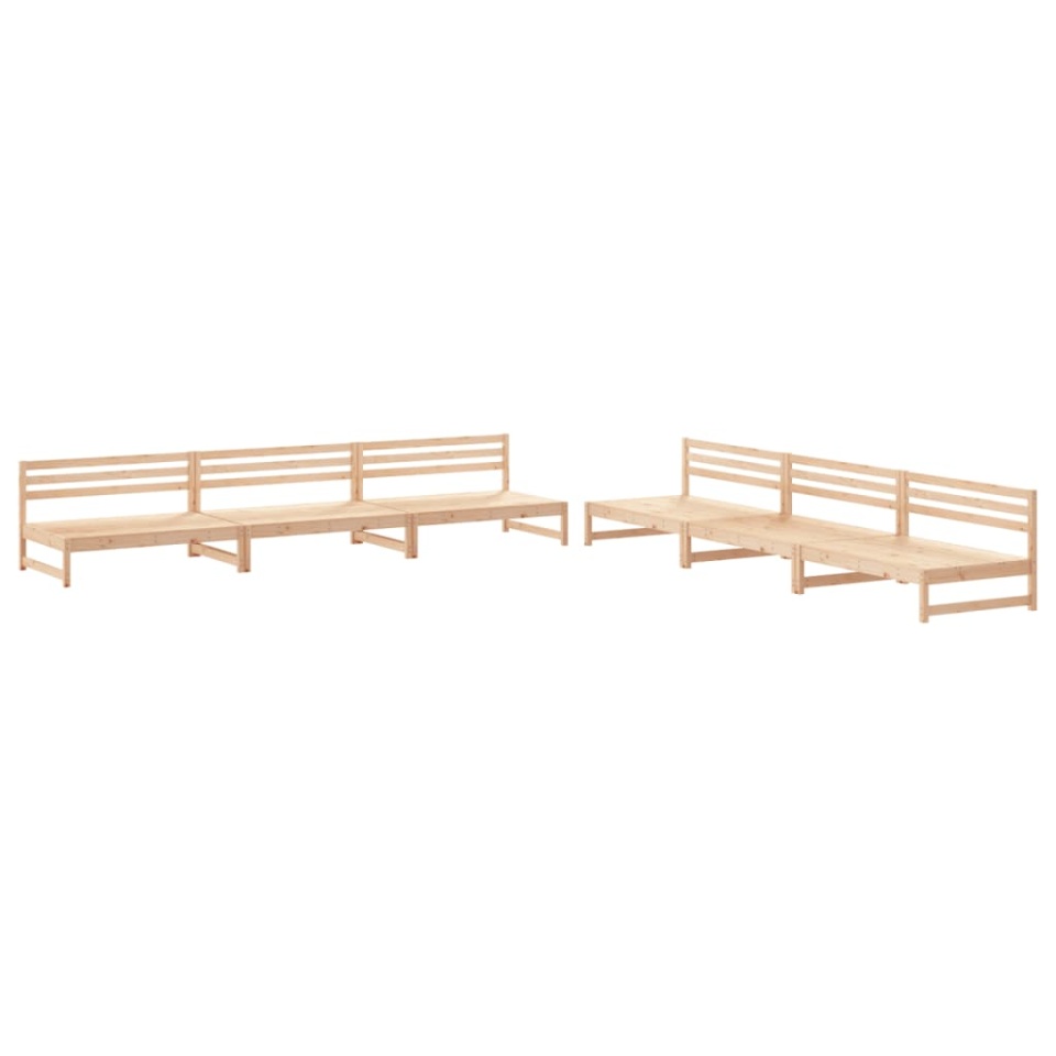 Set mobilier relexare de grădină, 6 piese, lemn masiv de pin - 1 | YEO