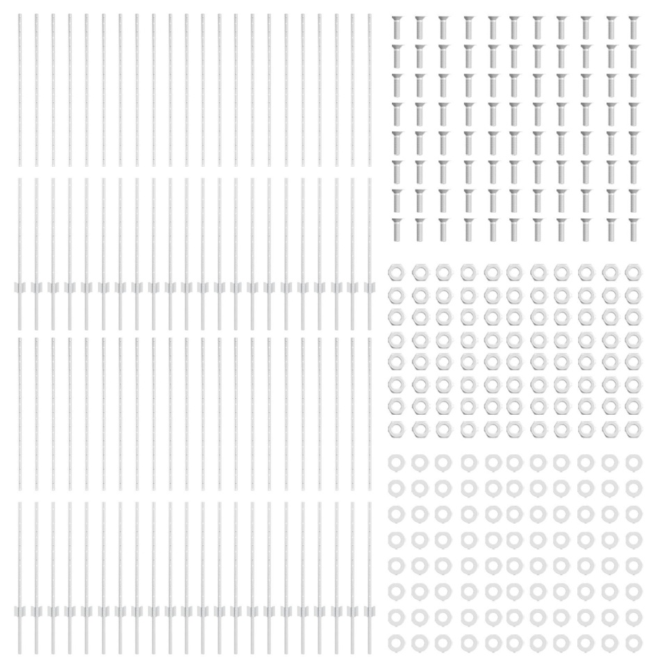 Stâlpi de gard 88 pcs U-Channel Argintie 200 cm Oțel - 3 | YEO