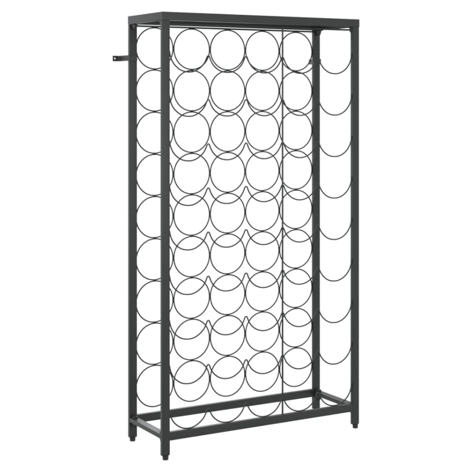 Suport sticle vin, 45 de sticle negru 54x18x100 cm fier forjat - 1 | YEO
