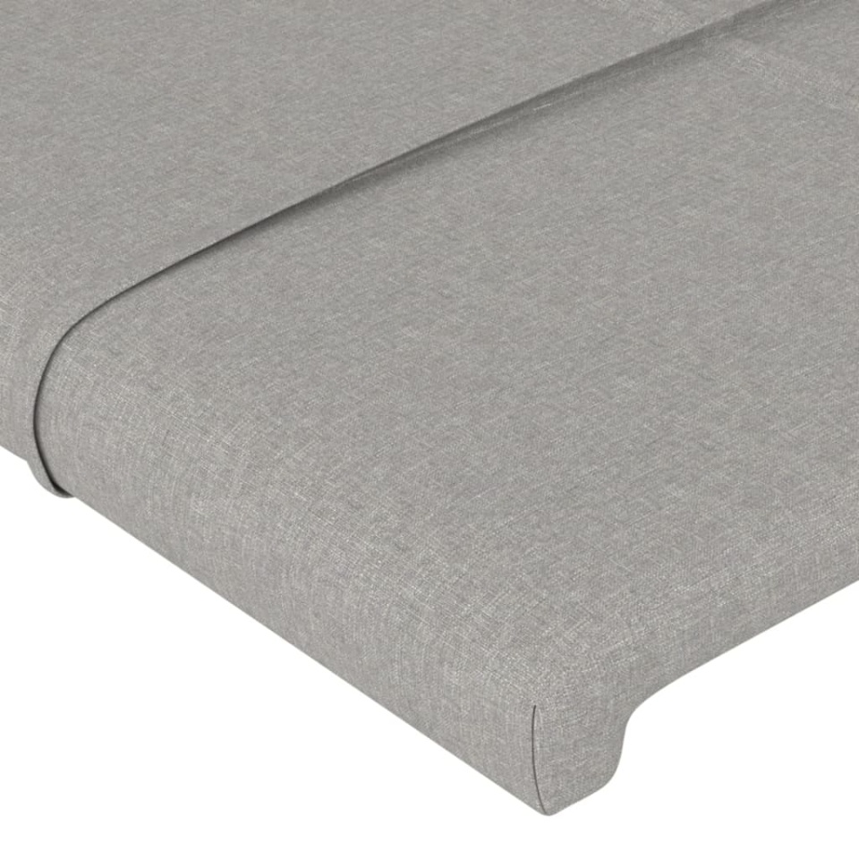 Tăblii de pat, 4 buc, gri deschis, 80x5x78/88 cm, textil - 3 | YEO
