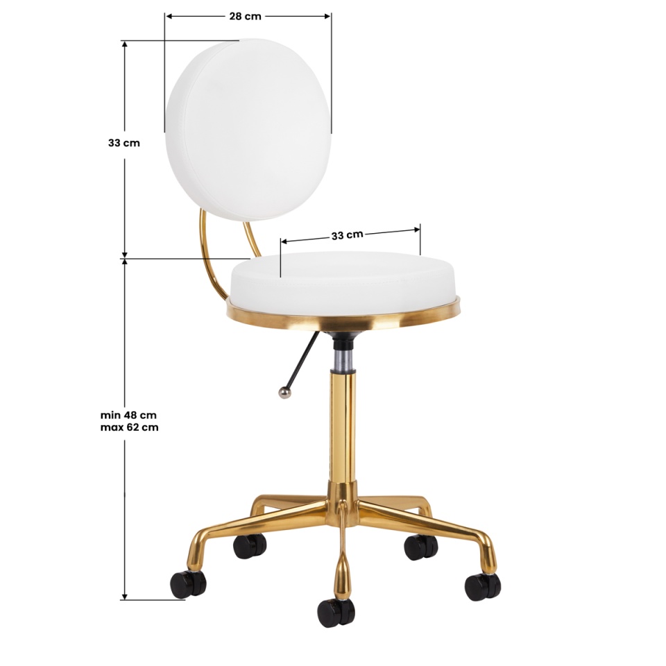 Taburet cosmetic H5, aur alb - 4 | YEO