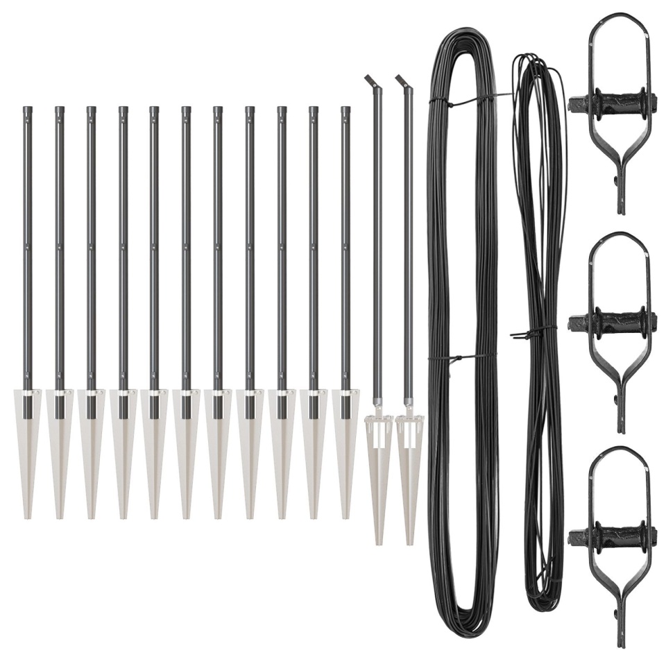 Țevi de gard cu vârf 13 buc Ø32 mm 80 cm Oțel galvanizat - 1 | YEO