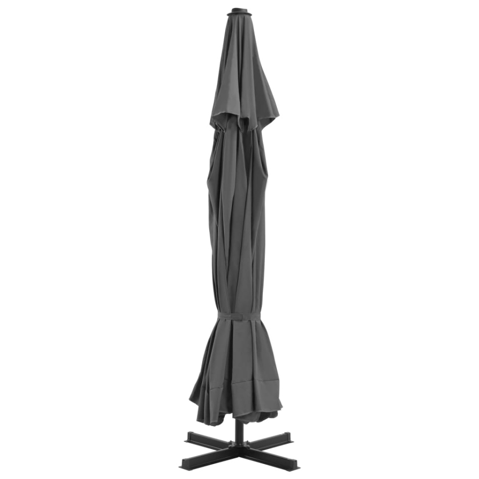Umbrelă de soare cu stâlp aluminiu, antracit, 500 cm - 2 | YEO