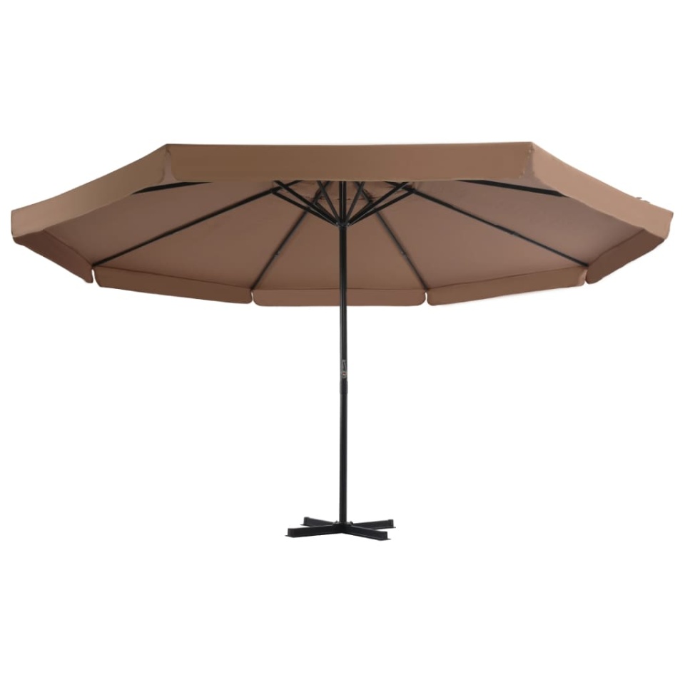 Umbrelă de soare de grădină, bază portabilă, taupe - 1 | YEO