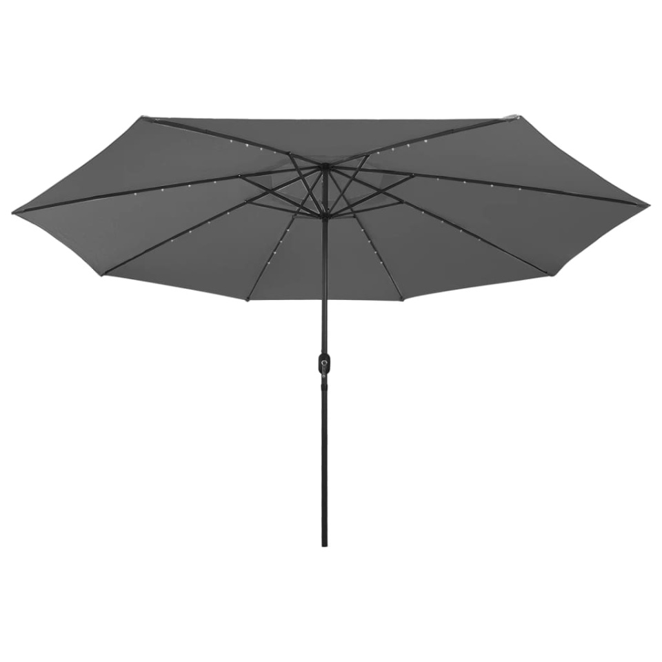 Umbrelă soare de grădină cu LED-uri, antracit, 400 cm - 2 | YEO