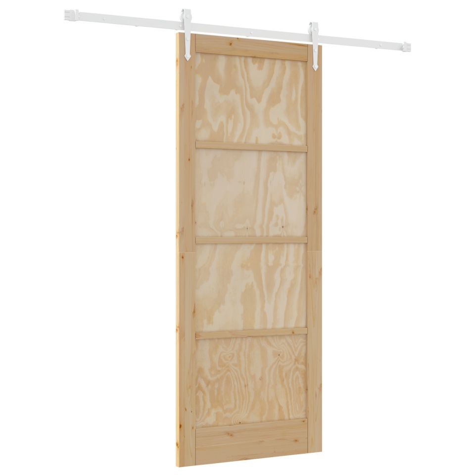 Ușa glisantă cu set de accesorii 83x211 cm Lemn masiv de pin, Ușa interioară \'ORKDAL\'83x211x4 cm Lemn masiv de pin - 1 | YEO