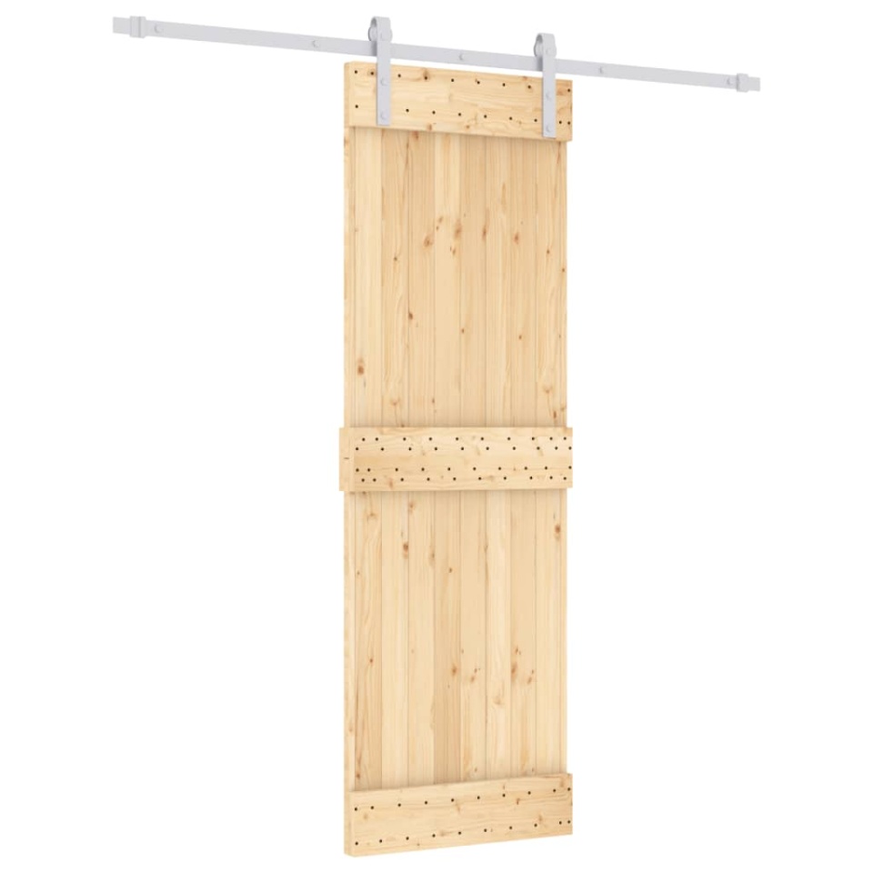 Ușă glisantă cu set de feronerie 70x210 cm, lemn masiv de pin - 1 | YEO