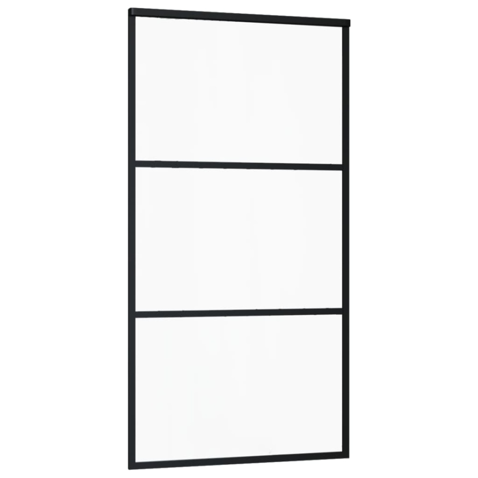 Ușă glisantă cu set feronerie, 102x205 cm, sticlă ESG/aluminiu - 2 | YEO