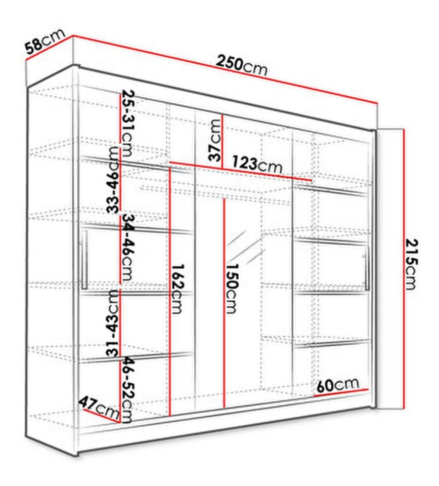 ASTON III (Garderoba ) SONOM OAK - 3 | YEO