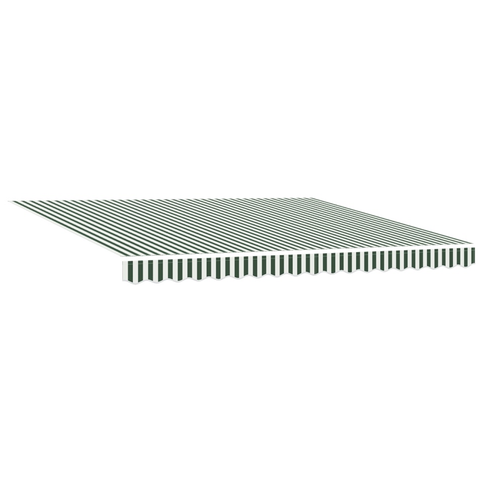 awning retractabil automat verde și alb 400x300 cm, ViaXL awning fabric de înlocuire pentru cadru de 4x3 m verde și alb - 1 | YEO
