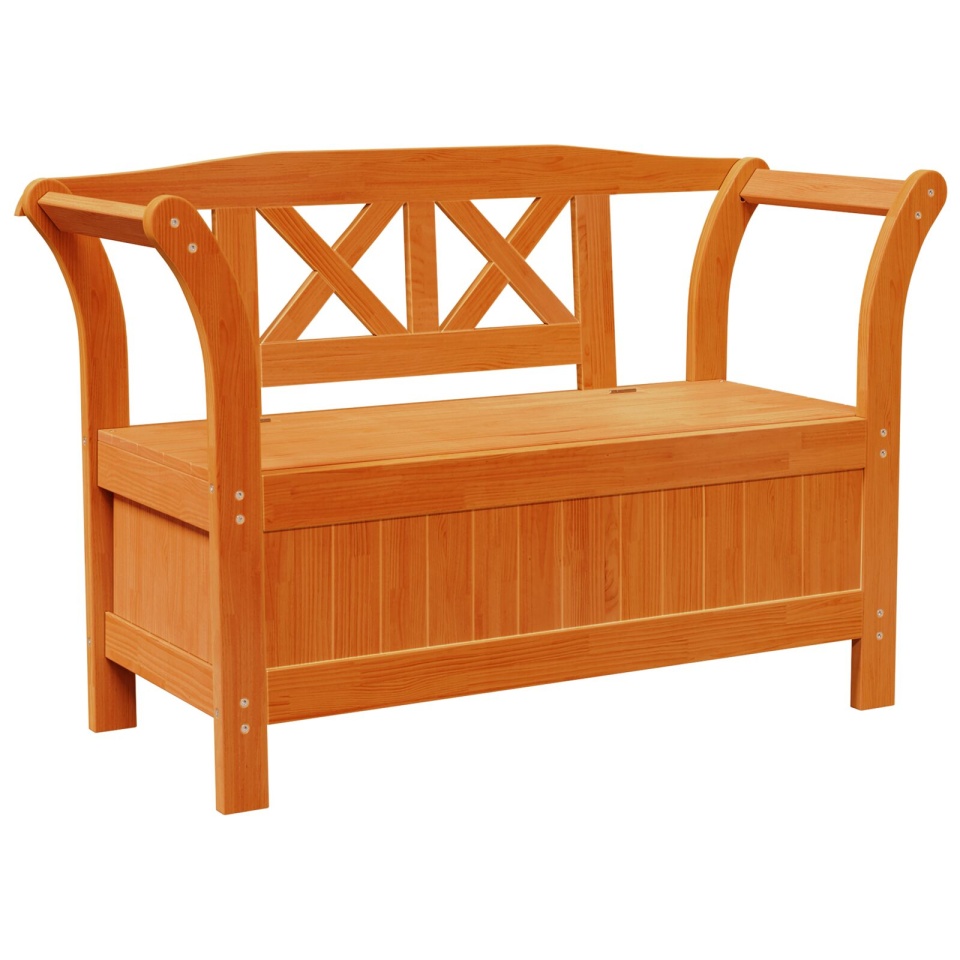 Bancă de depozitare pentru grădină din acacia 119x76x44 cm lemn masiv de pin - 1 | YEO