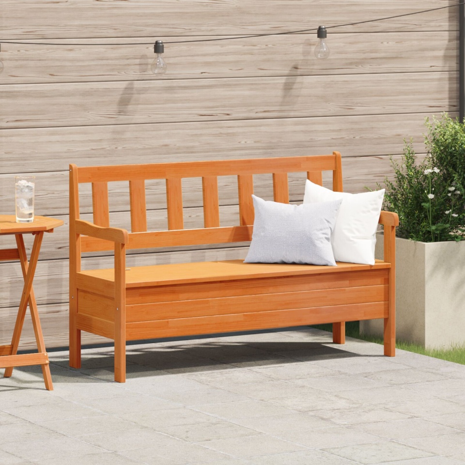 Bancă de exterior din acacia 119x76x44 cm din lemn solid de pin