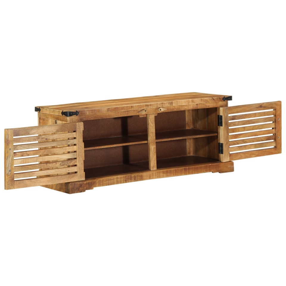 Bancă pentru pantofi 110x38x45 cm din lemn masiv de mango brut - 2 | YEO
