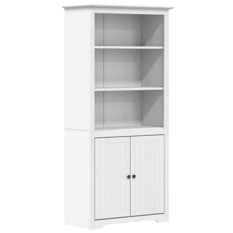 Bibliotecă BODO, alb, 82x40x173 cm, lemn masiv de pin - 1 | YEO