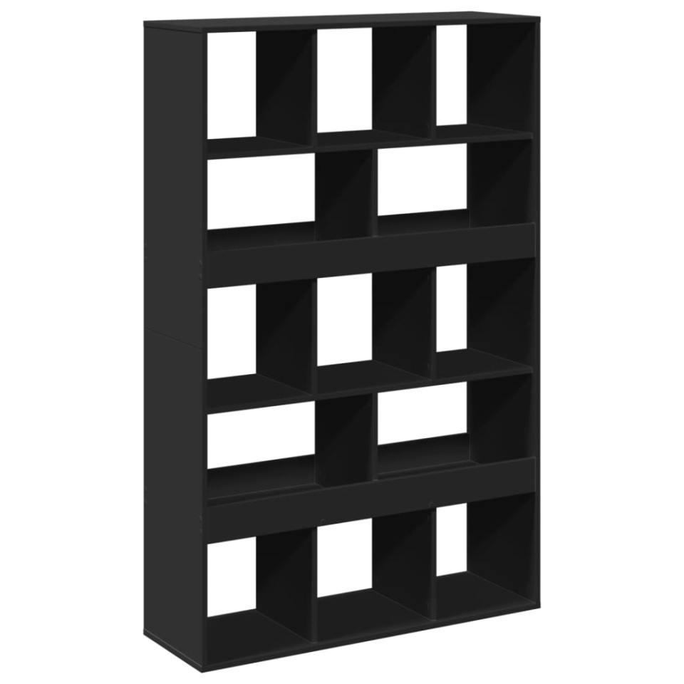 Bibliotecă, negru, 100x33x156,5 cm, lemn prelucrat - 1 | YEO