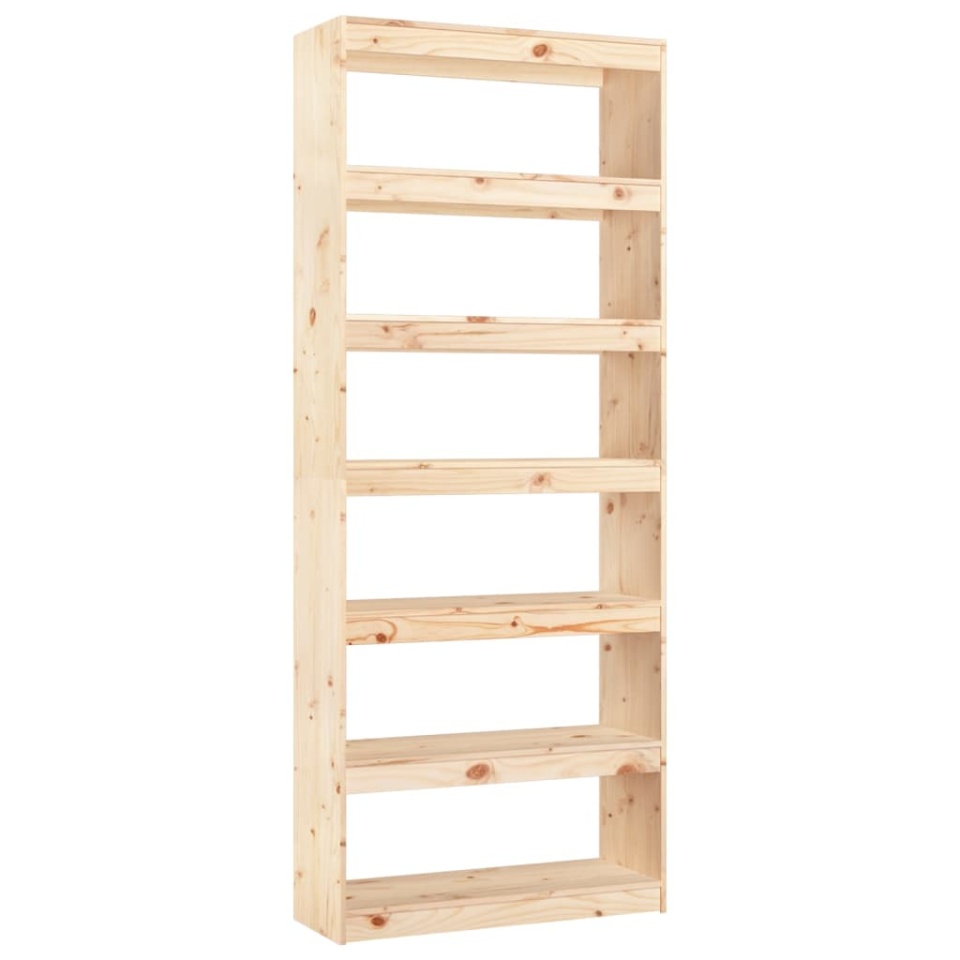 Bibliotecă/Separator cameră, 80x30x199,5 cm lemn masiv pin - 1 | YEO