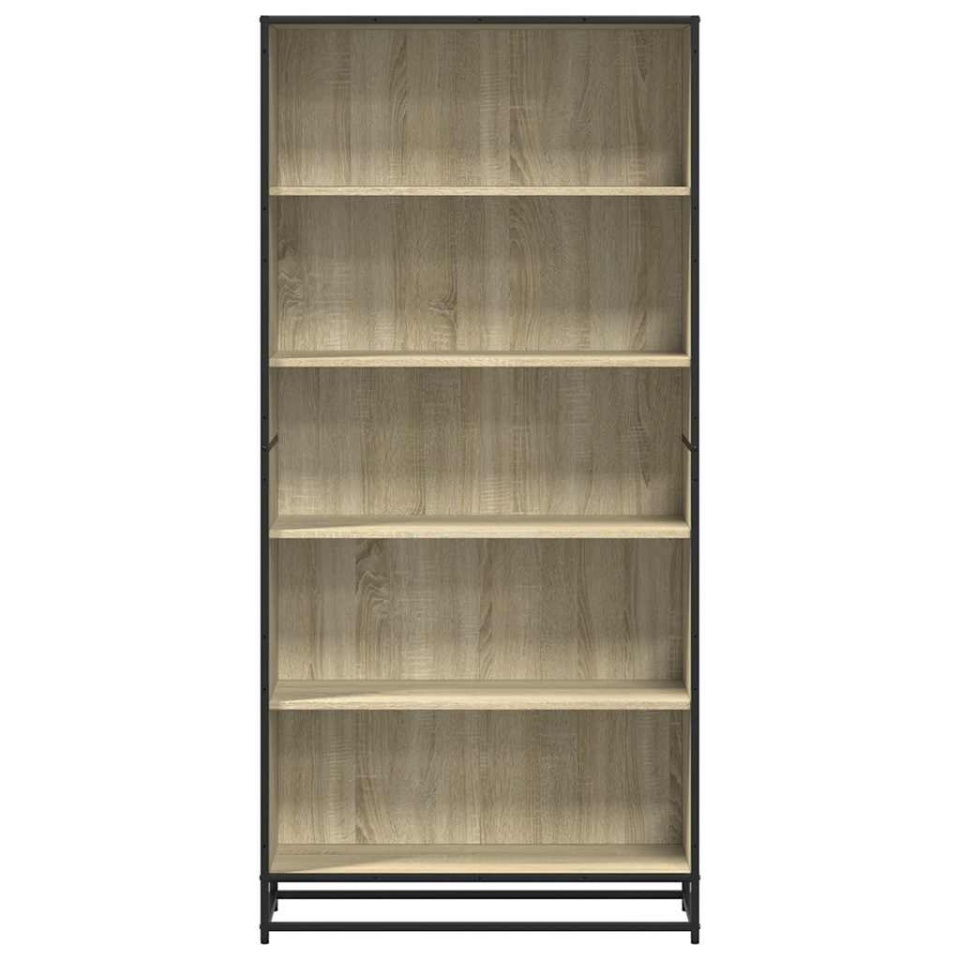 Bibliotecă, stejar sonoma, 80,5x35x170,5 cm, lemn prelucrat - 3 | YEO