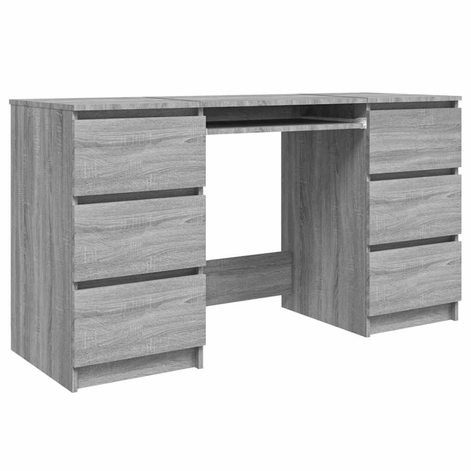 Birou, gri sonoma, 140x50x77 cm, lemn prelucrat - 1 | YEO