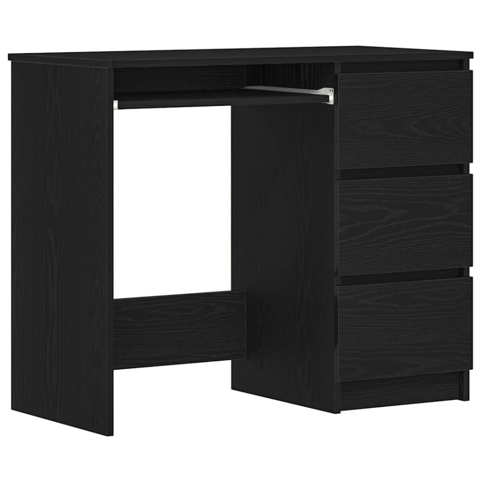 Birou Stejar negru 90x45x76 cm Lemn prelucrat - 1 | YEO