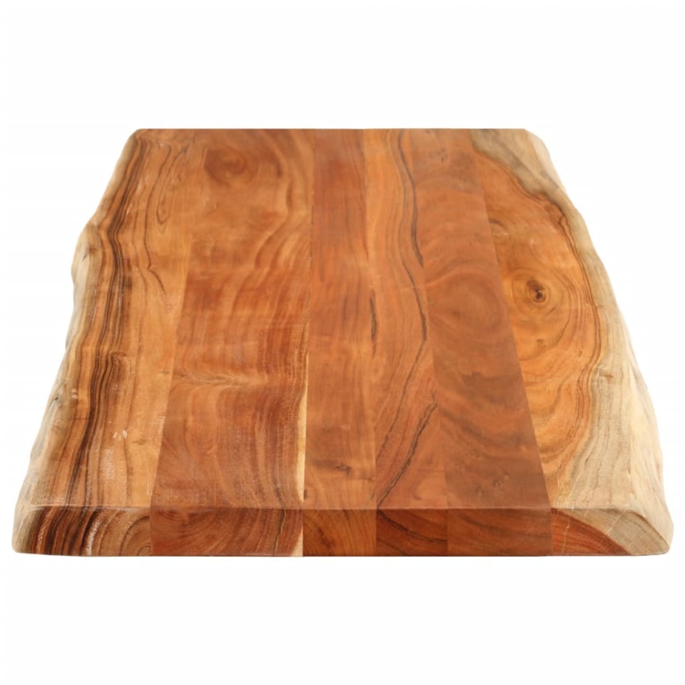 Blat masă, 140x60x2,5 cm dreptunghiular lemn acacia margine vie - 3 | YEO