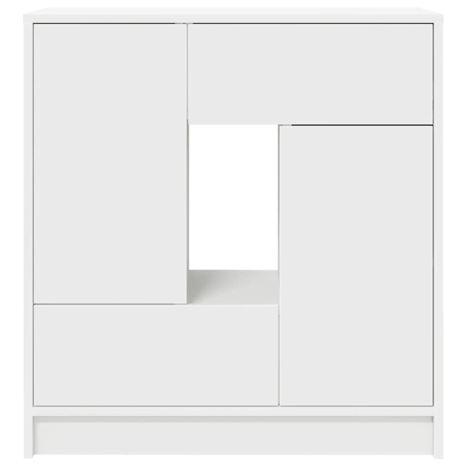 Bufetă cu sertare și uși alb 70,5x34x74,5 cm - 4 | YEO