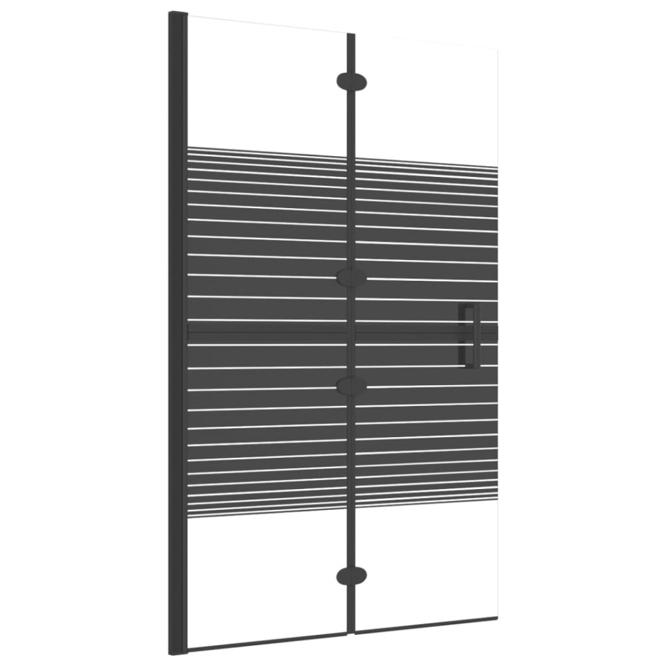 Cabină de duș pliabilă, negru, 80x140 cm, ESG - 1 | YEO