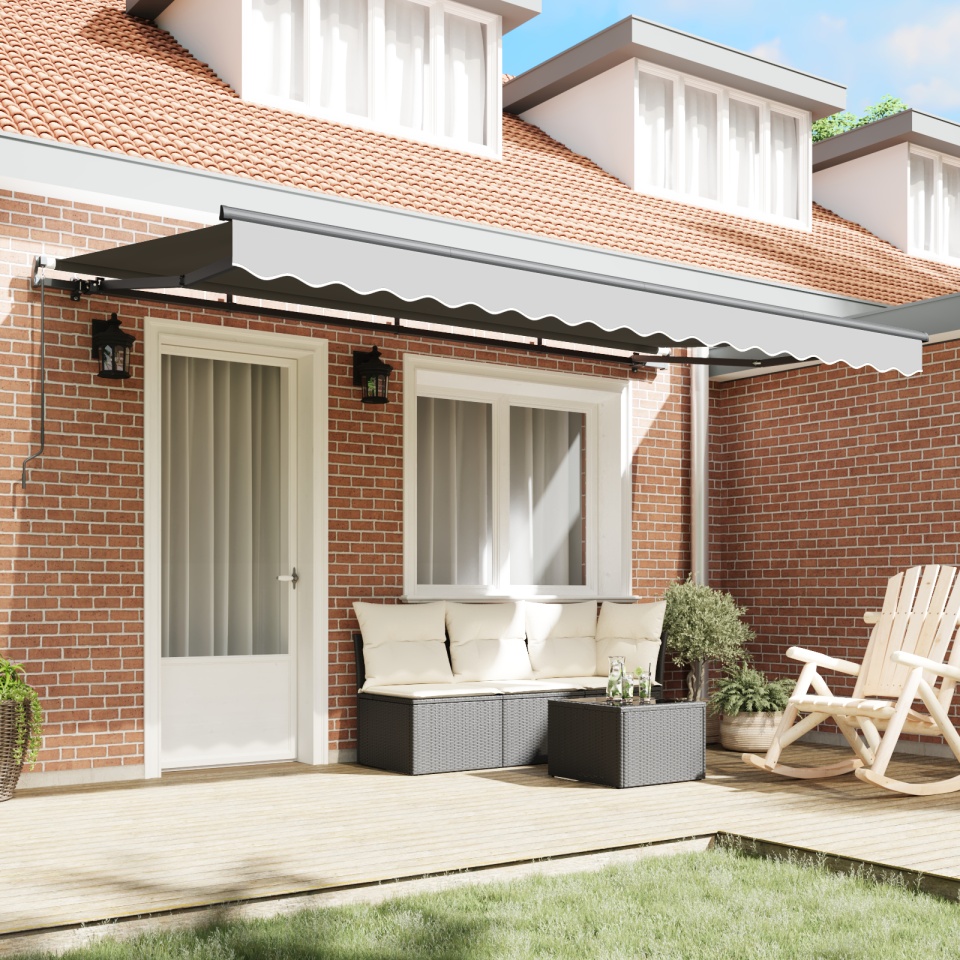 Cadru de copertină retractabil manual 4x2 cm metal - 2 | YEO