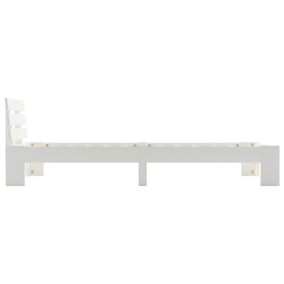 Cadru de pat, alb, 100 x 200 cm, lemn masiv de pin - 3 | YEO