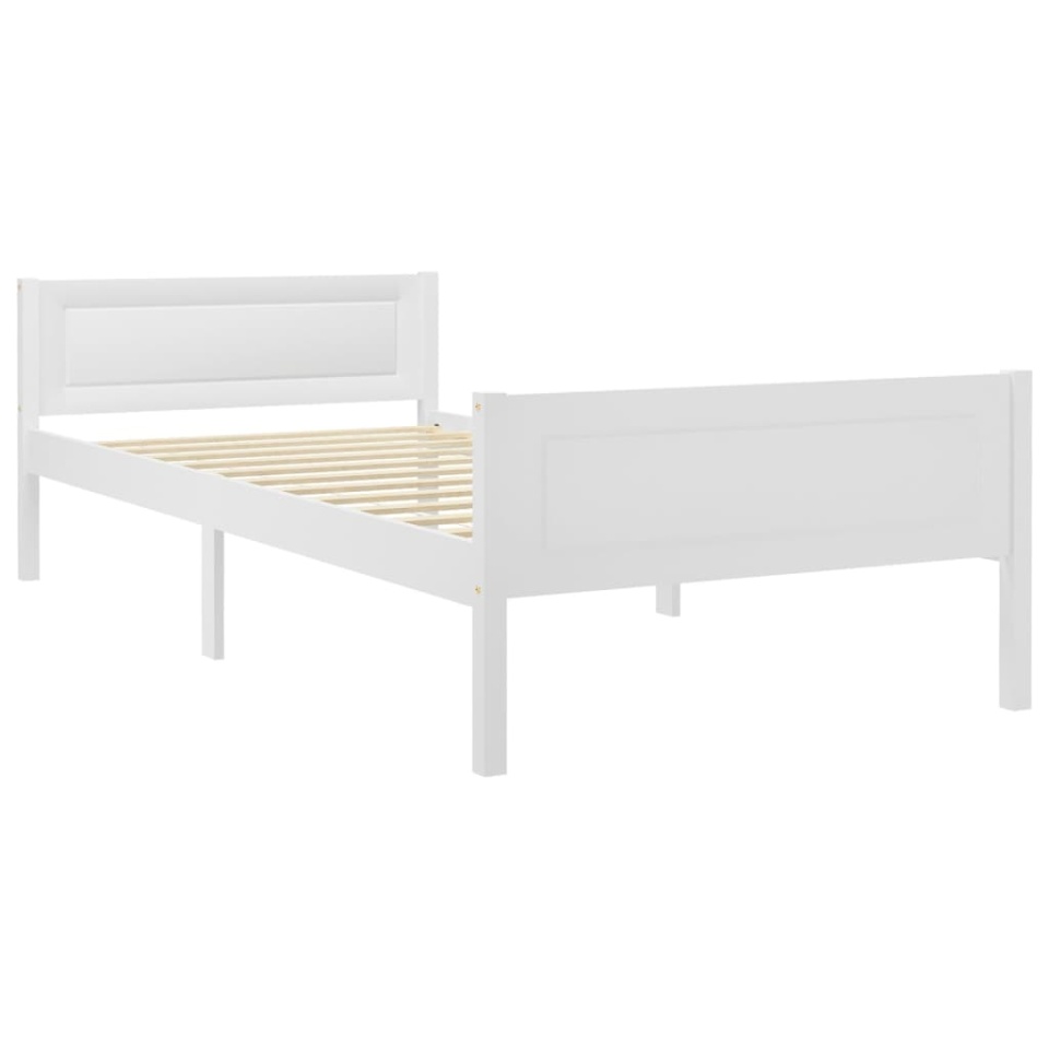 Cadru de pat, alb, 90x200 cm, lemn masiv de pin - 1 | YEO