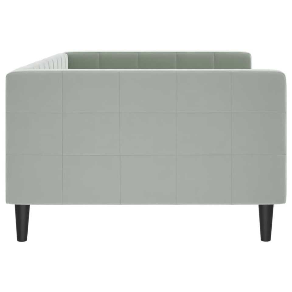 Cadru de pat, gri deschis, 100x200 cm, catifea - 3 | YEO