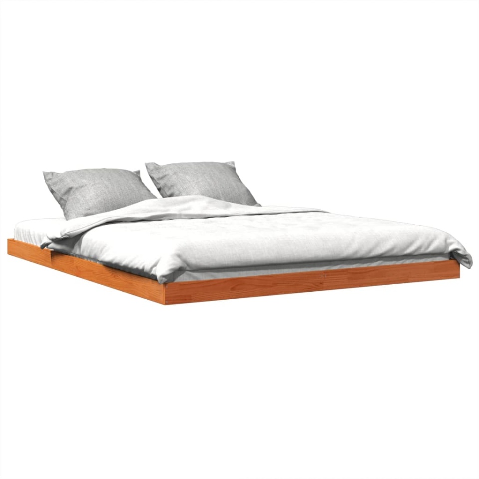 Cadru de pat, maro ceruit, 160x200 cm, lemn masiv de pin - 2 | YEO