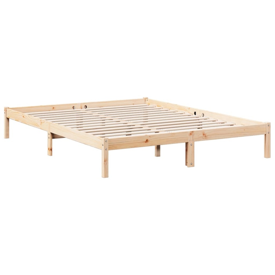 Cadru pat foarte lung fără saltea, 140x220 cm, lemn masiv pin - 2 | YEO