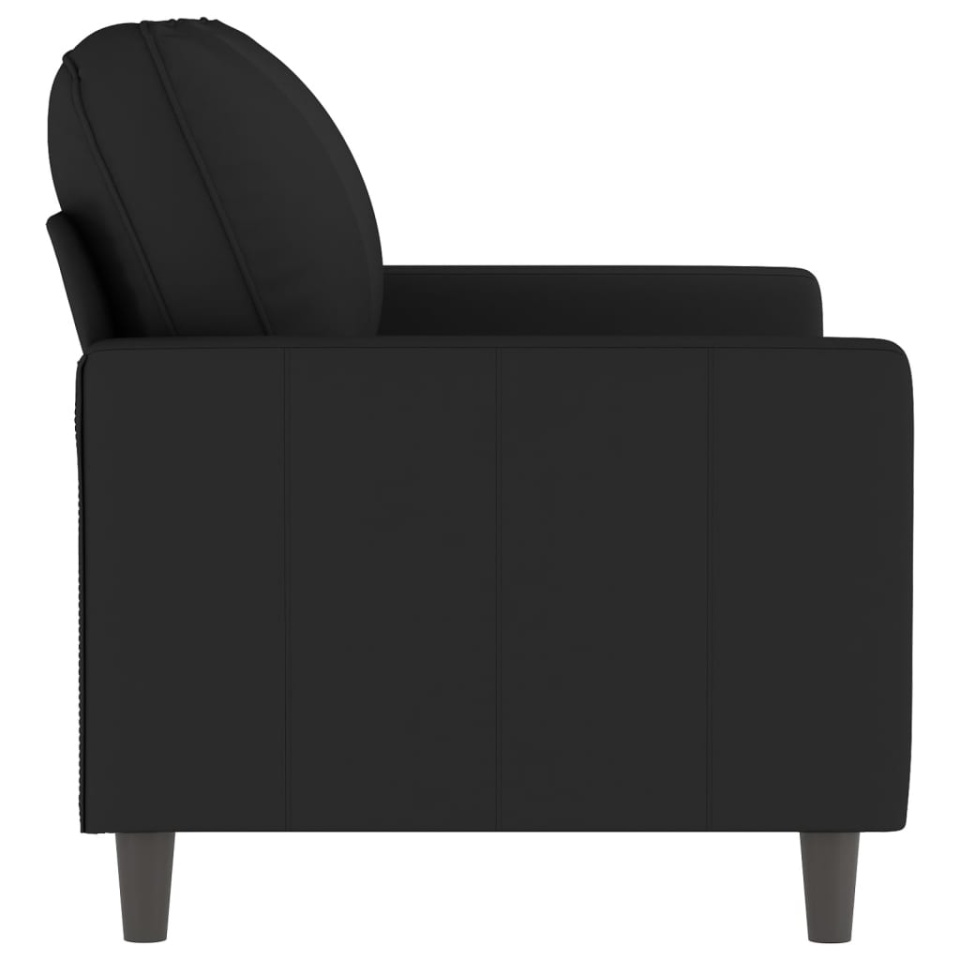 Canapea cu 2 locuri, negru, 120 cm, catifea - 3 | YEO