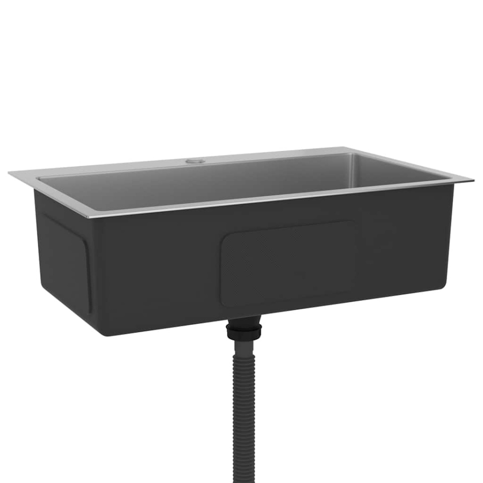 Chiuvetă de bucătărie lucrată manual, oțel inoxidabil - 3 | YEO