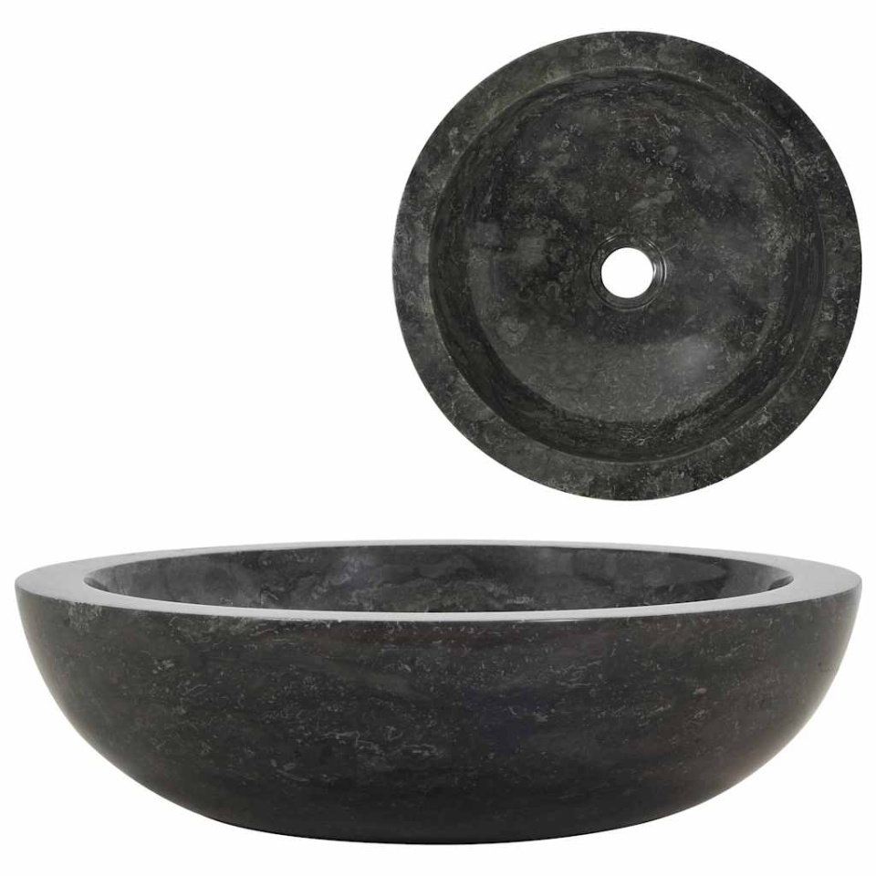 Chiuvetă, negru, 40 x 12 cm, marmură - 1 | YEO