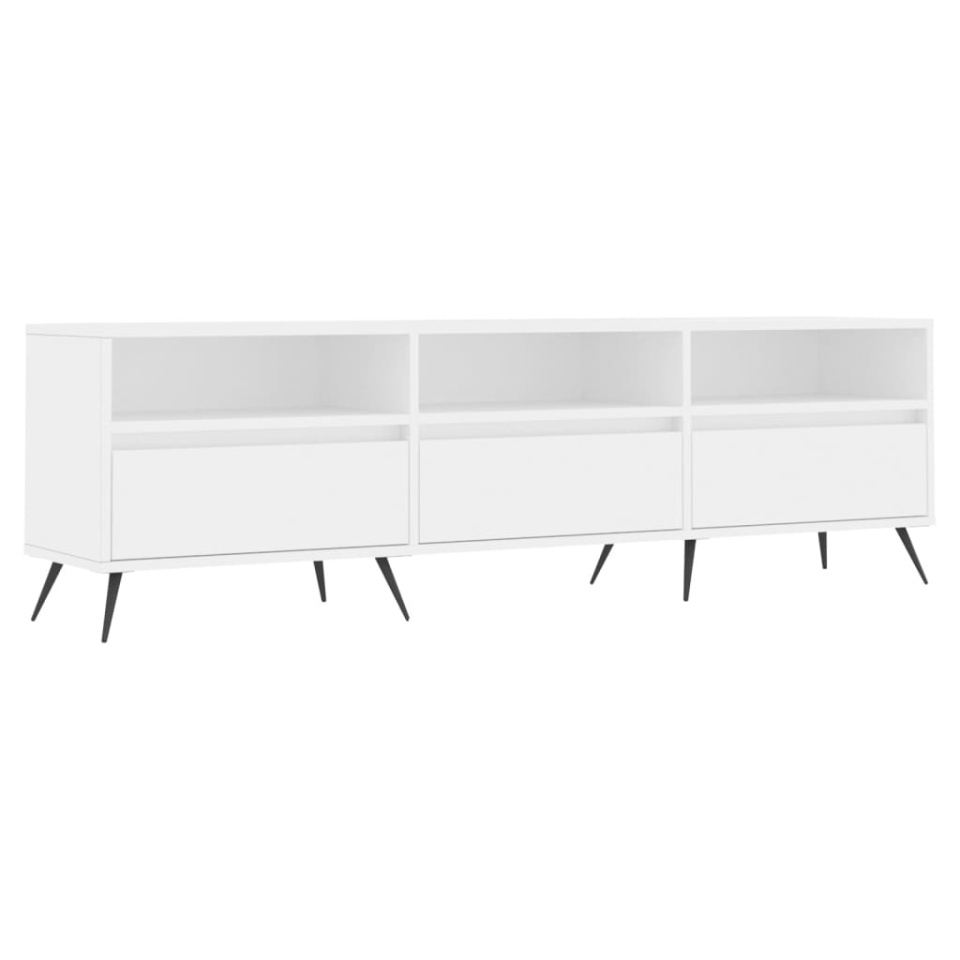 Comodă TV, alb, 150x30x44,5 cm, lemn prelucrat - 1 | YEO