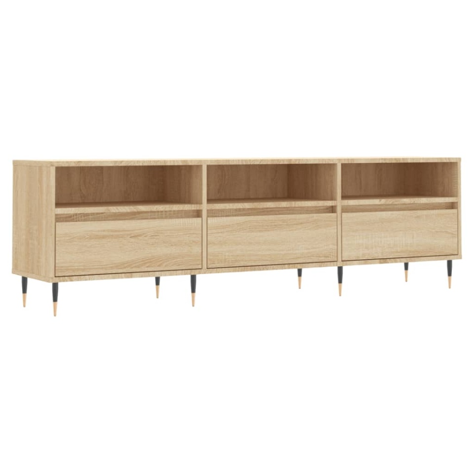 Comodă TV, stejar sonoma, 150x30x44,5 cm, lemn prelucrat - 1 | YEO