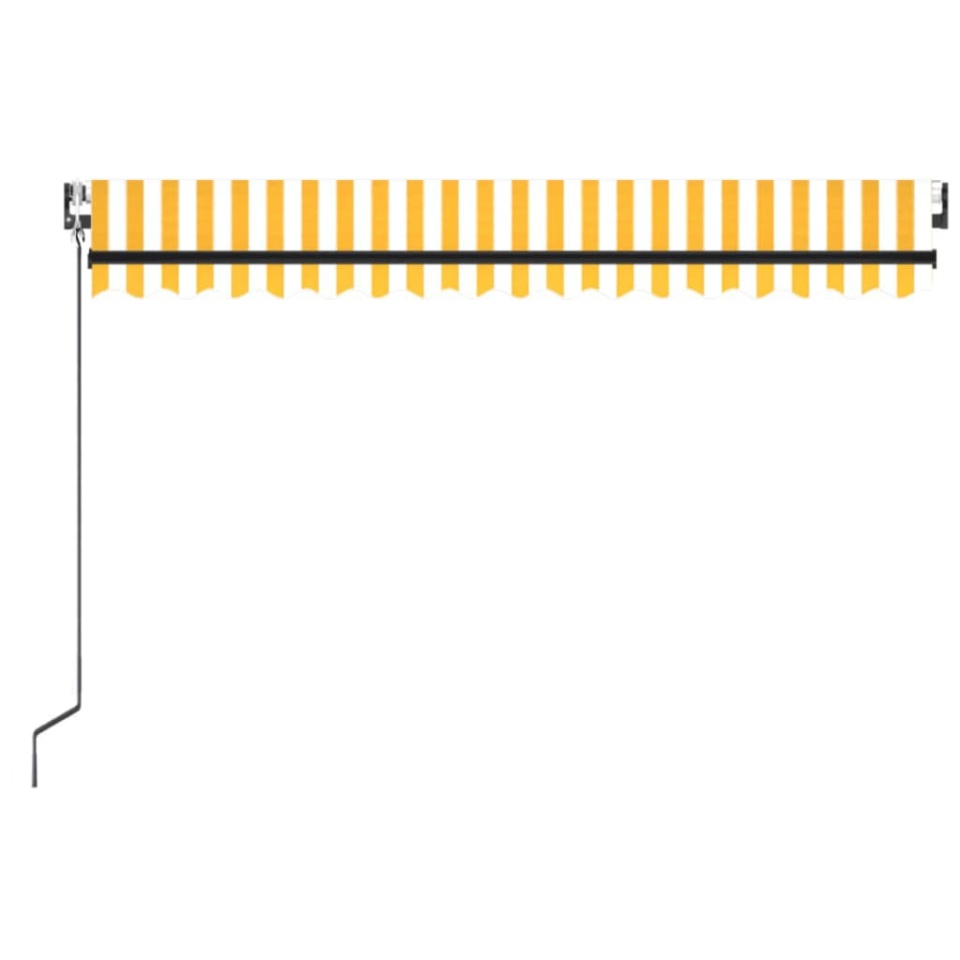 Copertină automată cu senzor vânt&LED, galben/alb, 400x350 cm - 3 | YEO