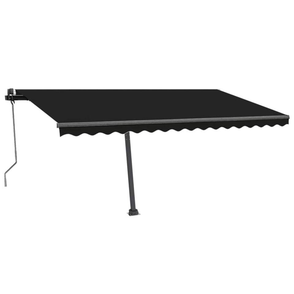 Copertină autonomă retractabilă automat, antracit, 450x350 cm - 1 | YEO