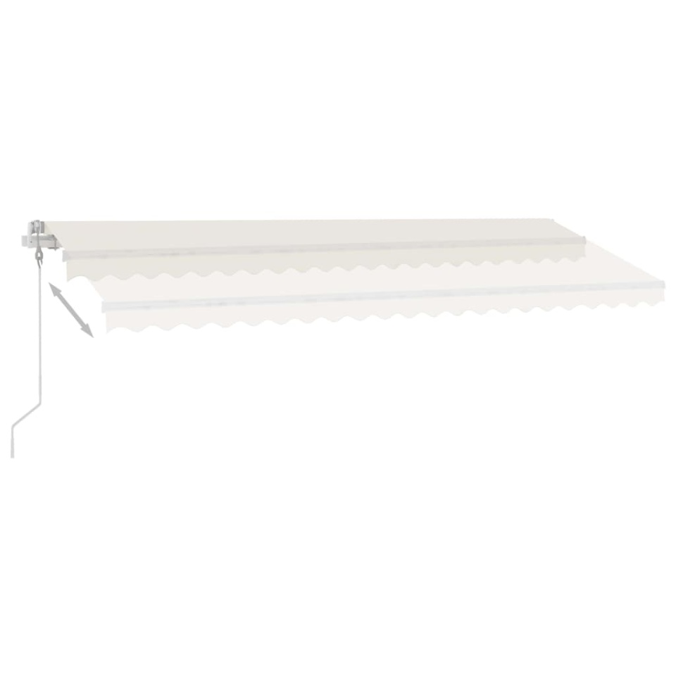 Copertină autonomă retractabilă automat, crem, 500x350 cm - 3 | YEO