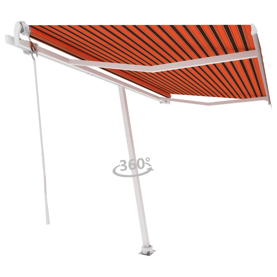 Copertină autonomă retractabilă automat oranj&maro, 400x300 cm - 2 | YEO