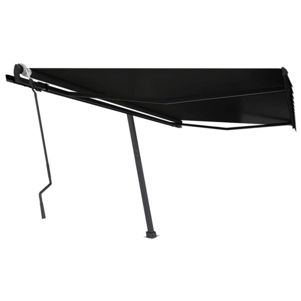 Copertină autonomă retractabilă manual, antracit, 450x300 cm