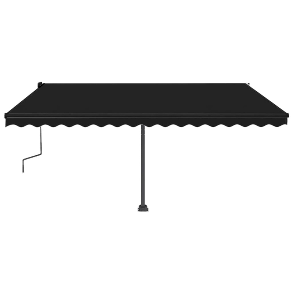 Copertină autonomă retractabilă manual, antracit, 450x300 cm - 2 | YEO
