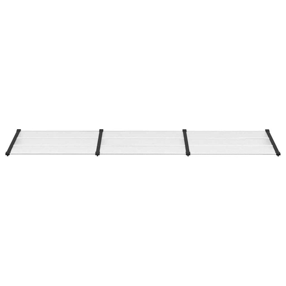 Copertină de ușă, negru și transparent 358,5x90 cm policarbonat - 2 | YEO