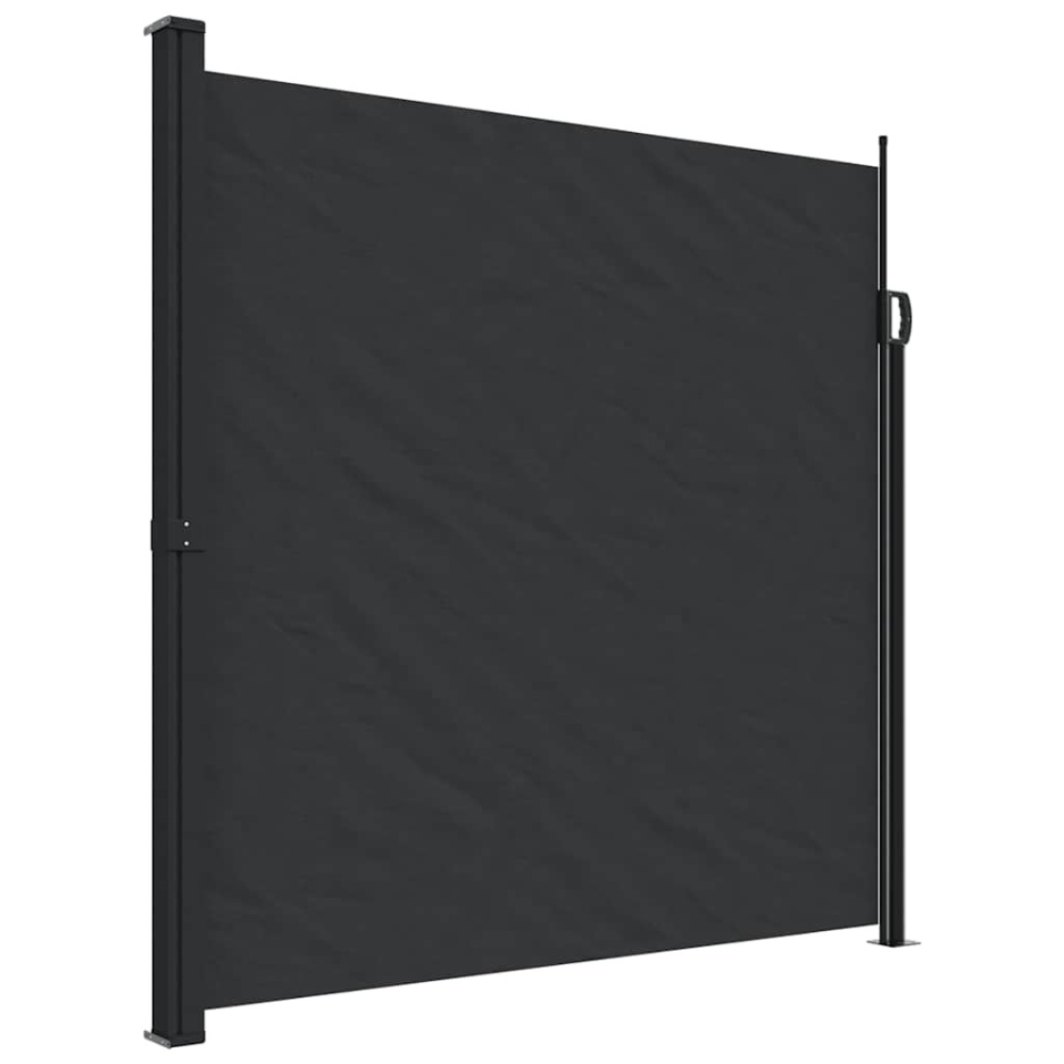 Copertina laterală retractabilă, negru, 200x500 cm - 1 | YEO