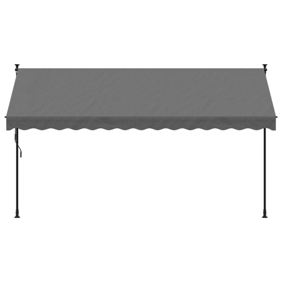 Copertină retractabilă, antracit, 350x150 cm, textil și oțel - 2 | YEO